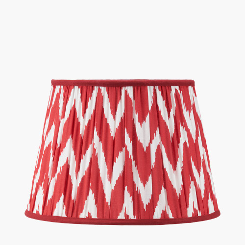 Kamilah 35 Red Chevron Pleat Tapered Shade