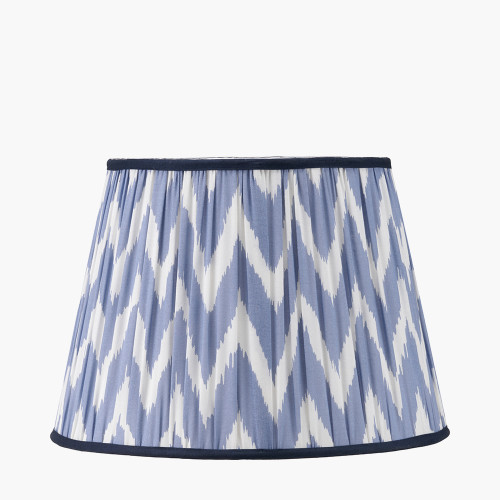 Kamilah 40 Blue Chevron Pleat Tapered Shade