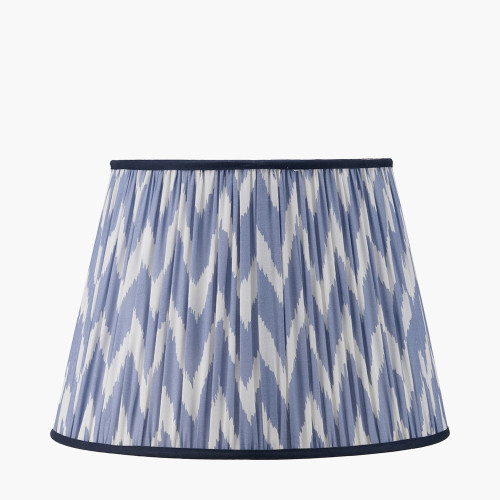 Kamilah 45 Blue Chevron Pleat Tapered Shade