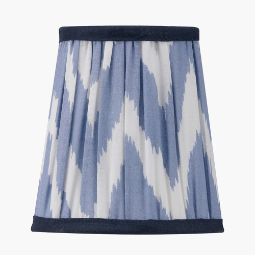 Kamilah 14 Blue Chevron Pleat Tapered Shade