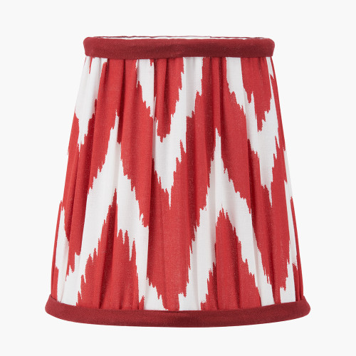 Kamilah 14 Red Chevron Pleat Tapered Shade