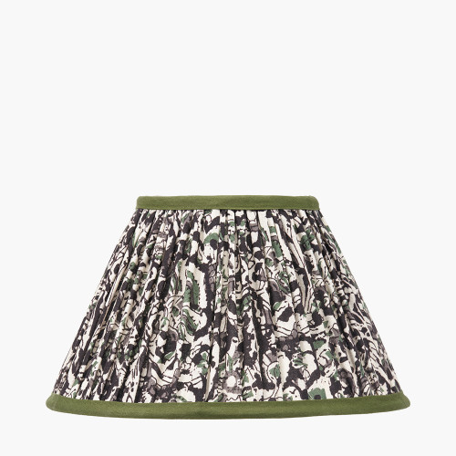 Ornella 25cm Green Floral Pleat Empire Shade