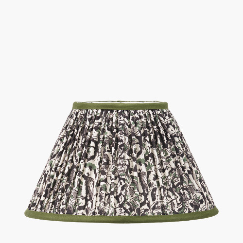 Ornella 30cm Green Floral Pleat Empire Shade