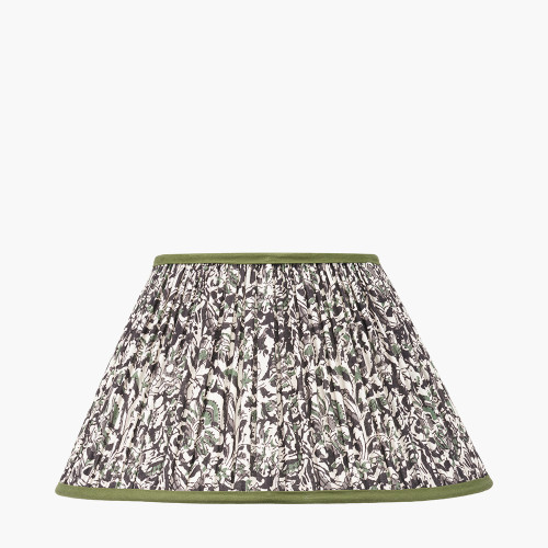 Ornella 40cm Green Floral Pleat Empire Shade