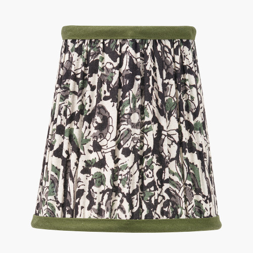 Ornella 14cm Green Floral Pleat Empire Shade