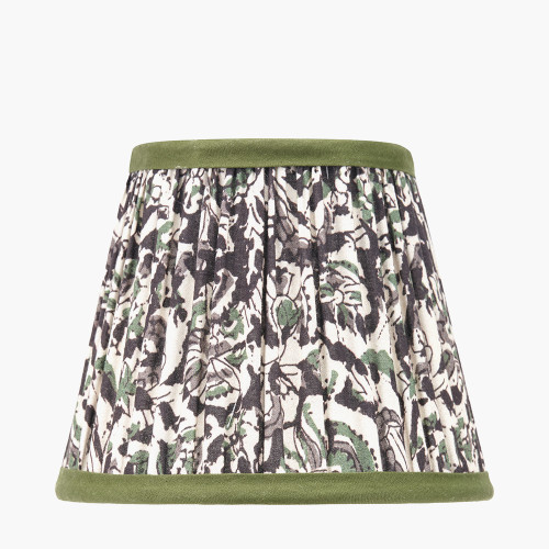 Ornella 16cm Green Floral Pleat Empire Shade