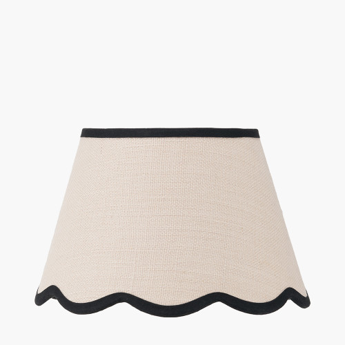 Tabitha 25cm Jute Scalloped Tapered Shade