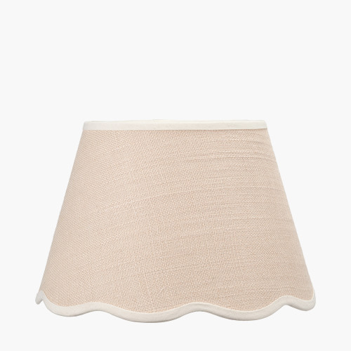 Tabitha 30cm Cream Jute Scalloped Shade