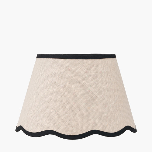 Tabitha 30cm Jute Scalloped Tapered Shade