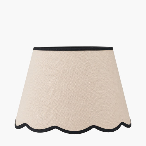 Tabitha 40cm Jute Scalloped Tapered Shade