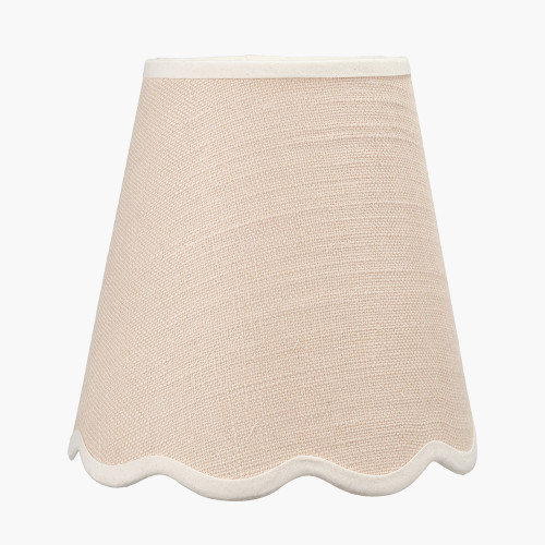 Tabitha 14cm Cream Jute Scalloped Shade
