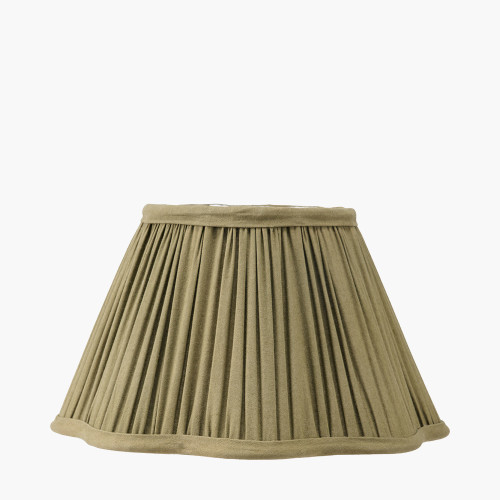 Malia 25cm Olive Scalloped Taper Shade
