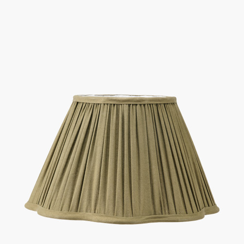 Malia 30cm Olive Scalloped Taper Shade