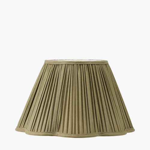 Malia 35cm Olive Scalloped Taper Shade