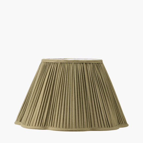 Malia 40cm Olive Scalloped Taper Shade