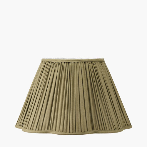 Malia 45cm Olive Scalloped Taper Shade