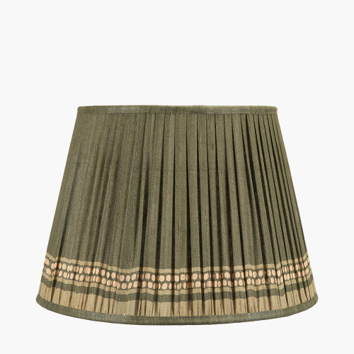Samaira 40cm olive Print Tapered shade