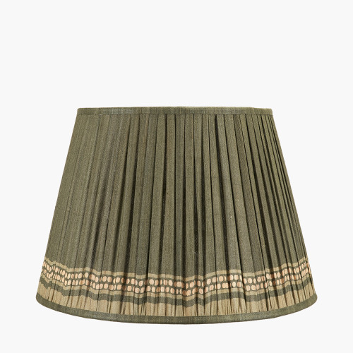Samaira 45cm olive Print Tapered shade
