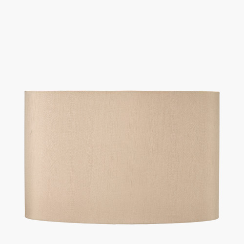 Mia 40cm Taupe Oval Silk Mix Lampshade