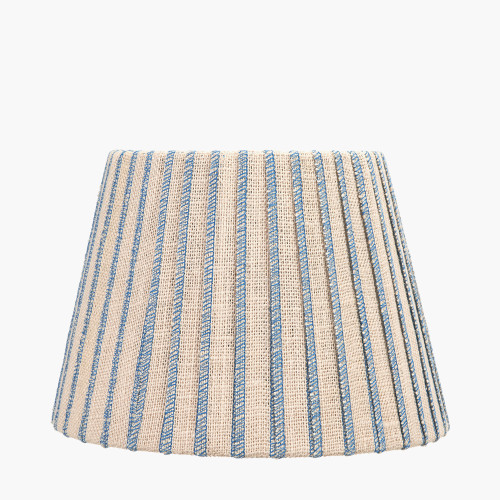 Isla 30cm Jute Natural & Blue Tapered shade