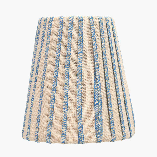 Isla 14cm Jute Natural & Blue Tapered shade