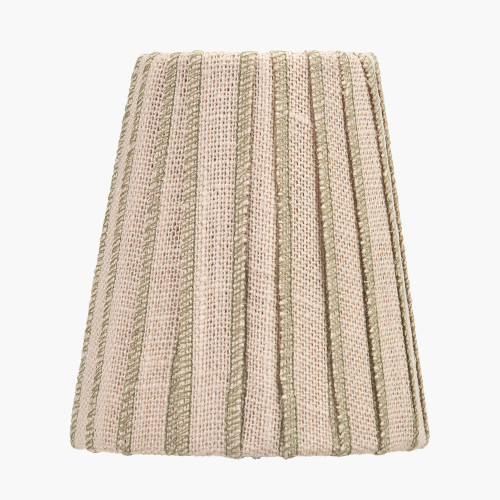 Isla 14cm Jute Natural & olive Tapered shade