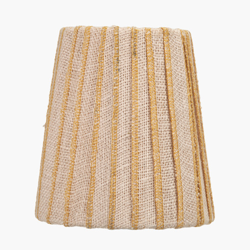 Isla 14cm Jute Natural &yellow Tapered shade