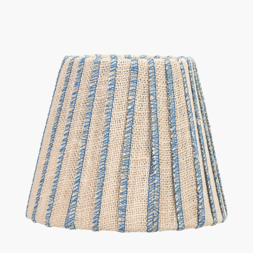 Isla 16cm Jute Natural & Blue Tapered shade