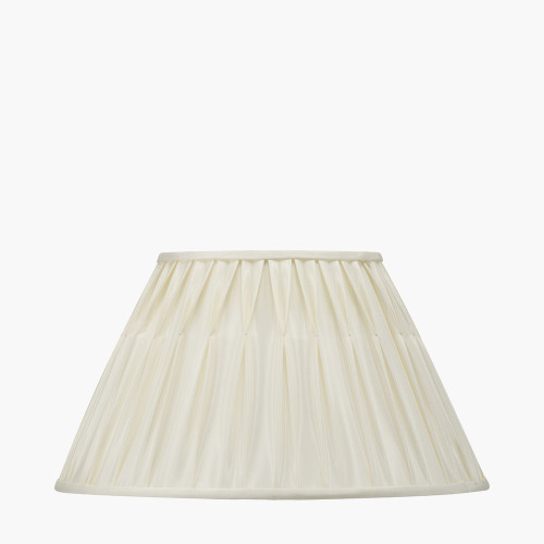 45cm Cream Silk Mix Pleat Tapered shade