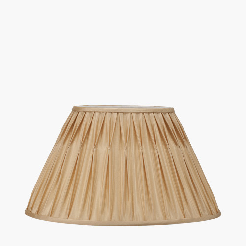45cm Gold Silk Mix Pleat Tapered shade
