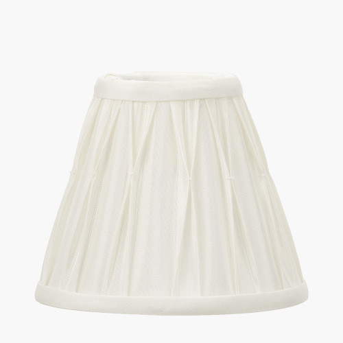 15cm Cream Polysilk Pinch Pleat Shade