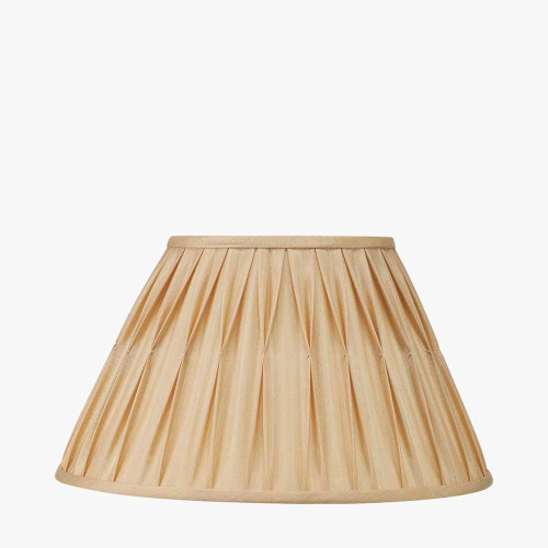 20cm Gold Polysilk Pinch Pleat Shade