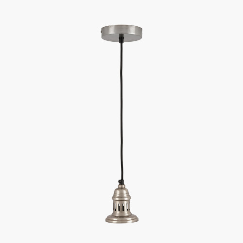 Antique Silver Metal Electrical Ceiling Fitting for Caf&Atilde;&copy; & Dome Pendants