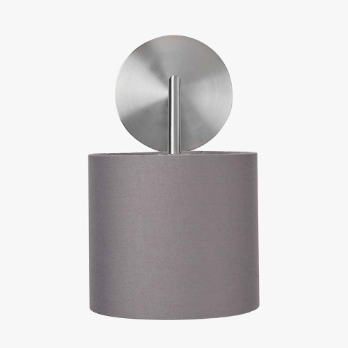 Elin Brushed Silver & Steel Grey Wall Light