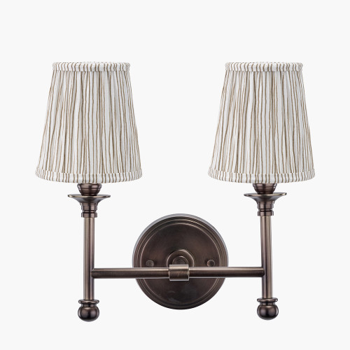 Bronze Wall Light/thiago 14cm natural shade