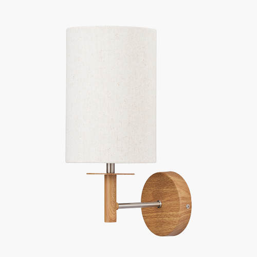 Bonham Natural Veneer & Silver Wall Light