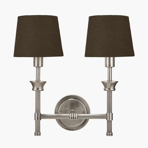 Salvatore Wall Light & 15cm Grey Shade