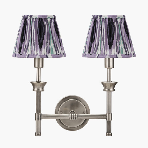 Salvatore Wall Light & 15cm Ikat lilac Shade