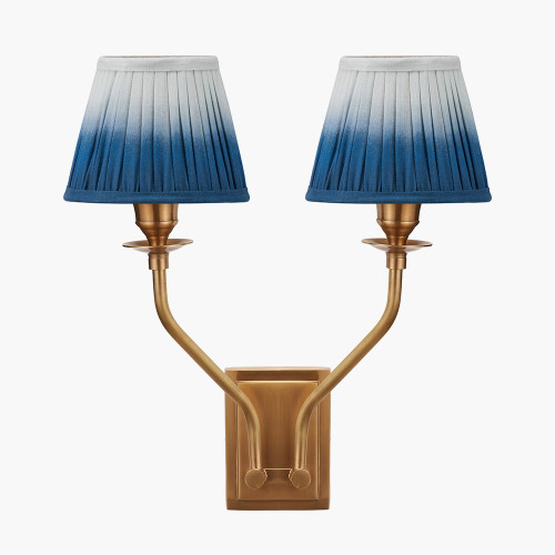 Tatiana Wall Light & scallop 16cm Blue Shade