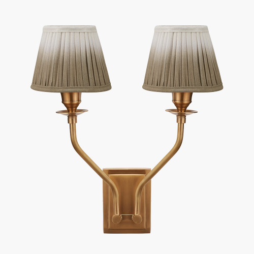 Tatiana Wall Light & scallop 16cm taupe Shade