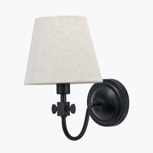 Ari Black Metal Curved Arm Wall Light