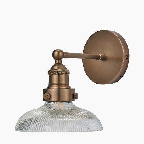 Bowery Glass & Antique Brass Wall Light
