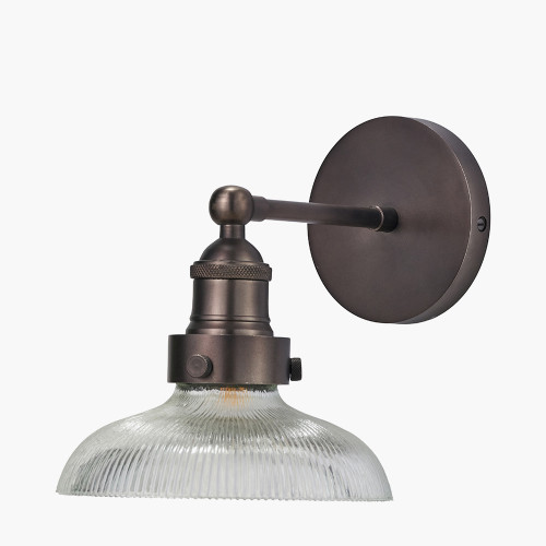 Bowery Glass & Antique Bronze Wall Light