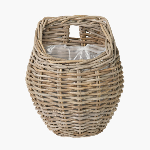 Tobs Grey Kubu Droplet Shaped Wall Planter