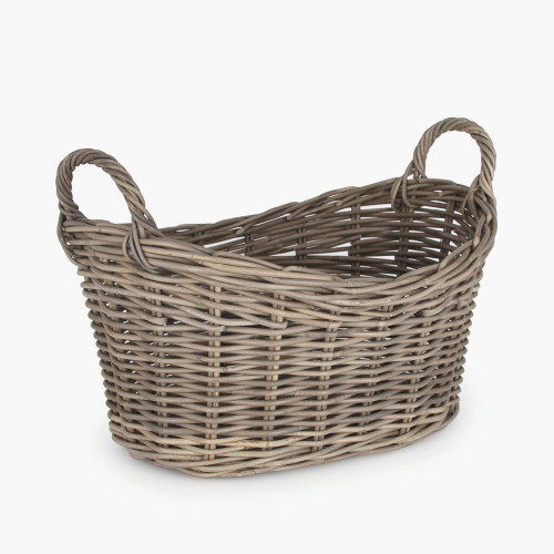 Grey Kubu Oval Laundry Basket