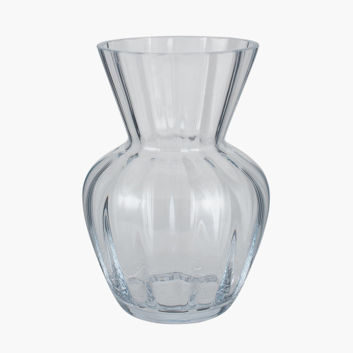 Clear Glass Tara Optic Vase Small