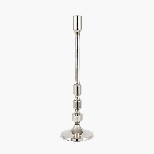 Tall Shiny Nickle Candlestick