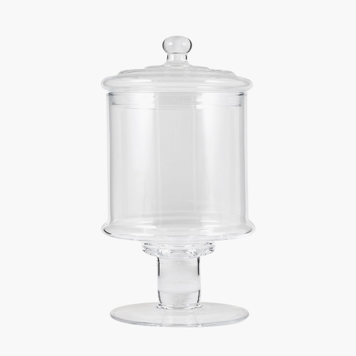 Verona Clear Glass Decorative Jar with Lid