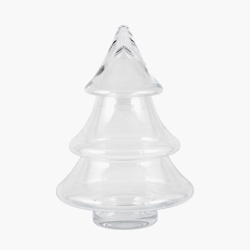 Natale Clear Glass Christmas Tree Large Ornament
