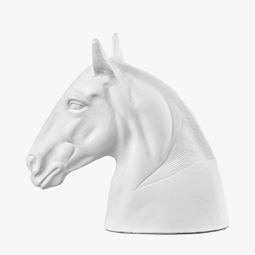 Matt White Horse Head Ornament